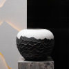 Creative simple black and white wave ceramic vase 10