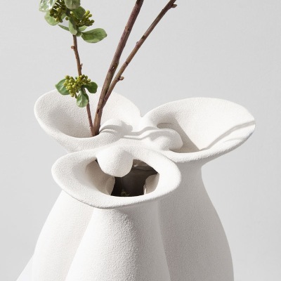Elegant and simple stoneware vase ornaments ceramic dried flower vase 9
