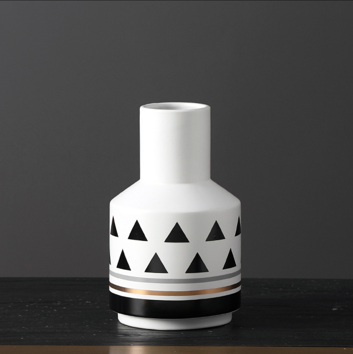 Geometric pattern ceramic vase ornaments living room dining table 2