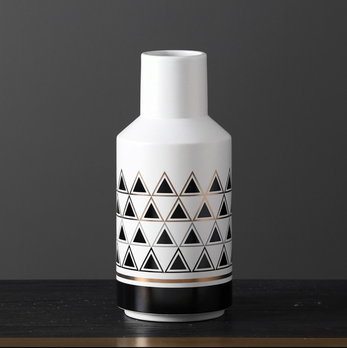 Geometric pattern ceramic vase ornaments living room dining table 2