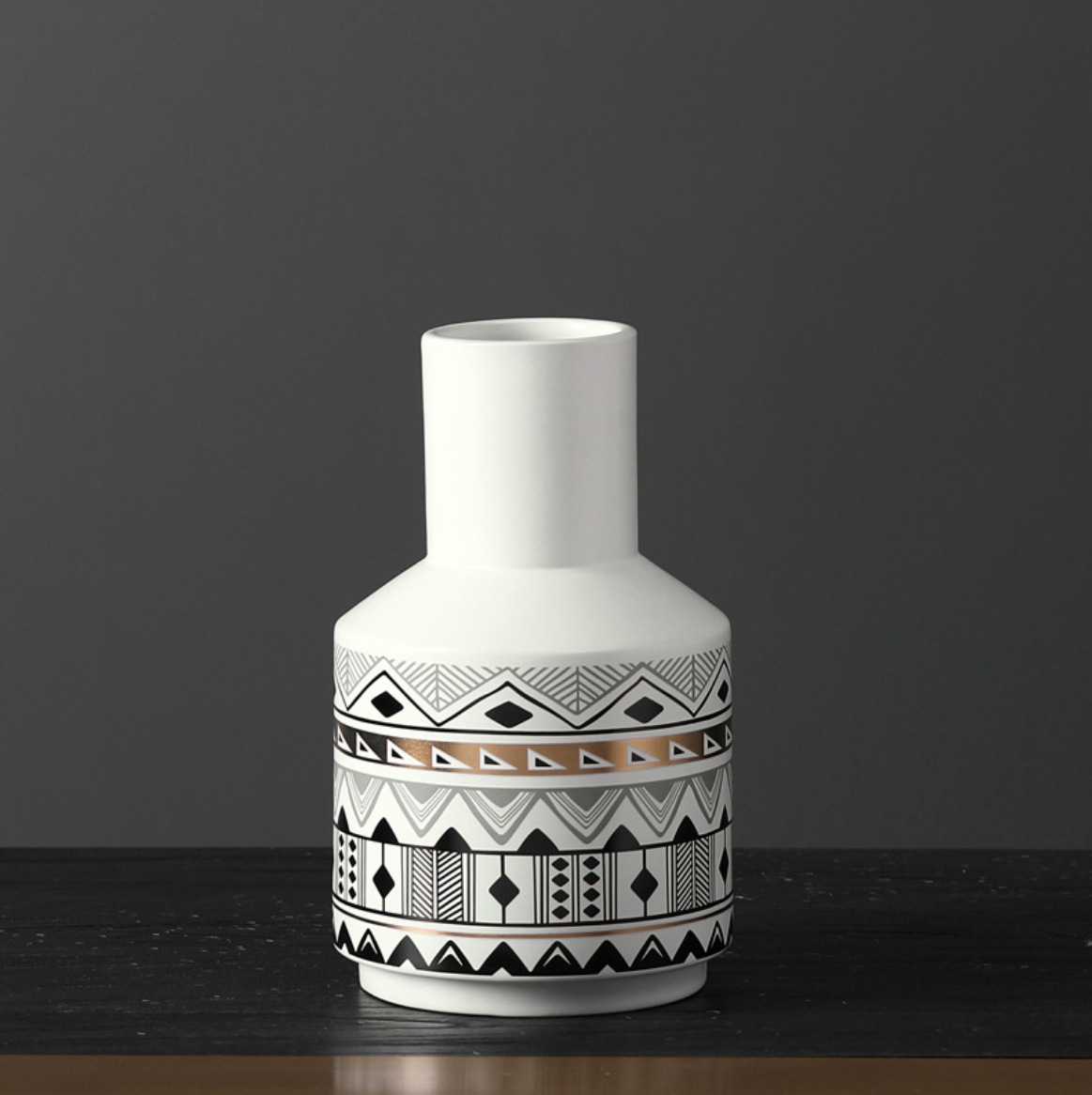 Geometric pattern ceramic vase ornaments living room dining table 2