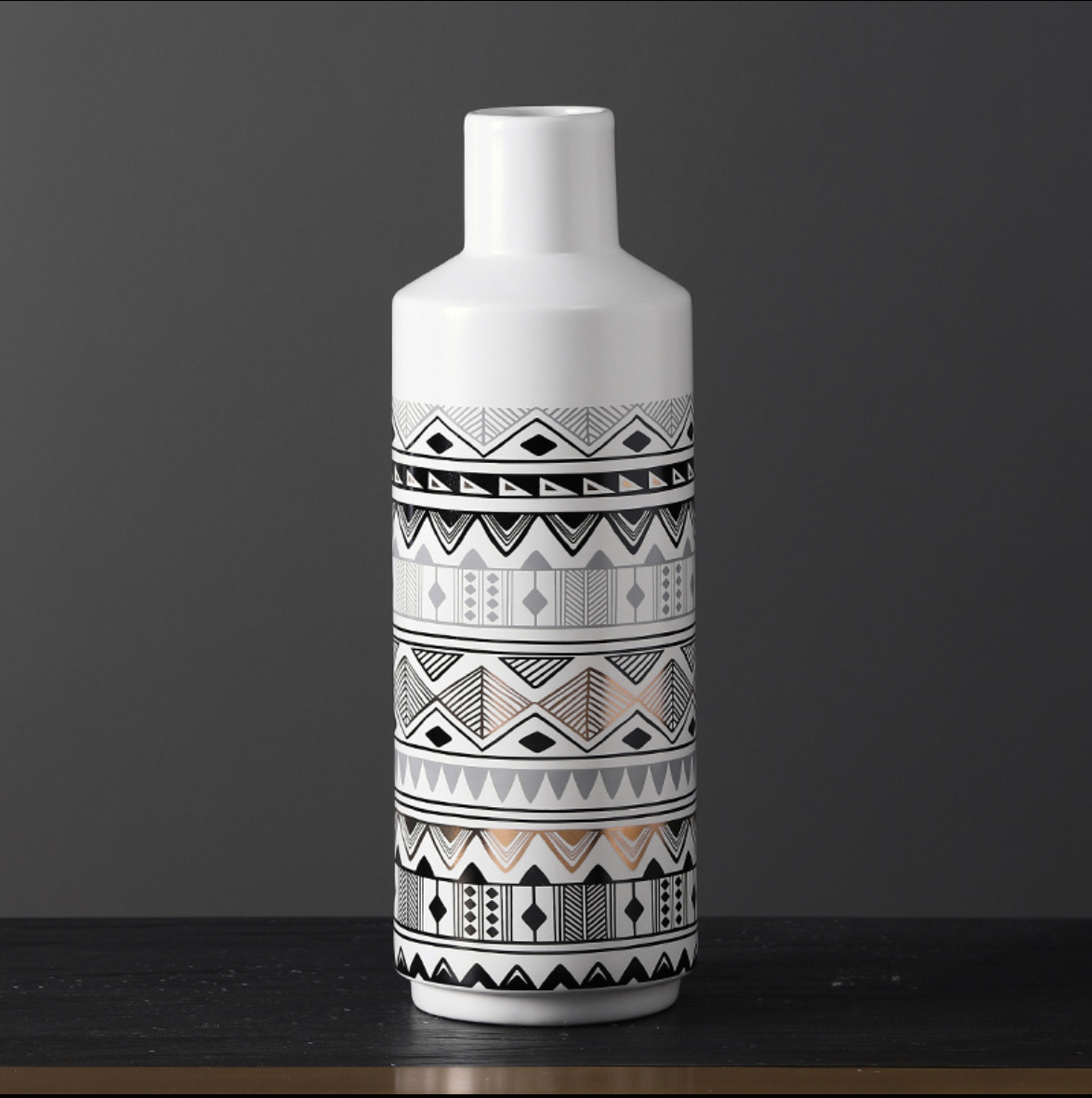 Geometric pattern ceramic vase ornaments living room dining table 2