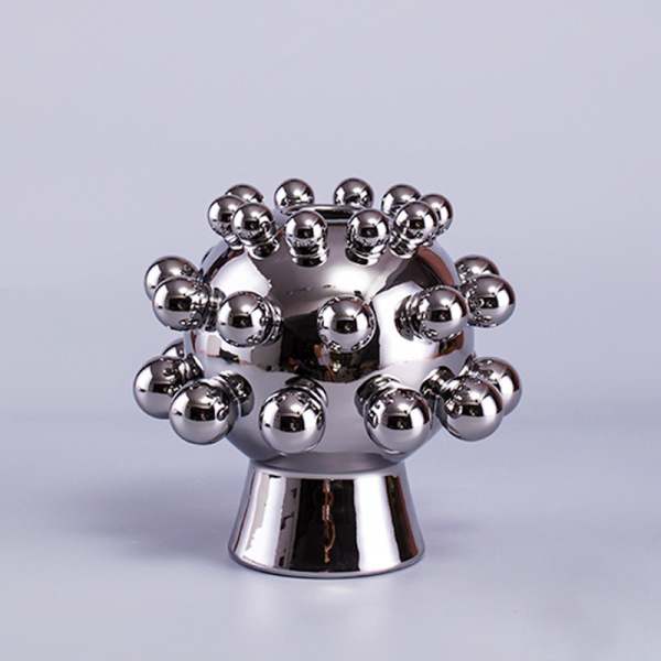 Geometric vase ceramic flower arrangement ornaments 6