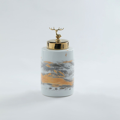 Light luxury ceramic storage jar ornaments elk ornaments 20