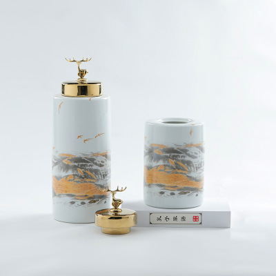 Light luxury ceramic storage jar ornaments elk ornaments 20