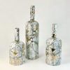 Marble and gold pattern narrow-mouthed vase three-piece set 12