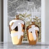 Nordic light luxury electroplating ceramic jar large vase ornaments 5