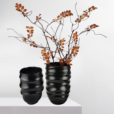 Simple floral ornaments ceramic creative white vase 17
