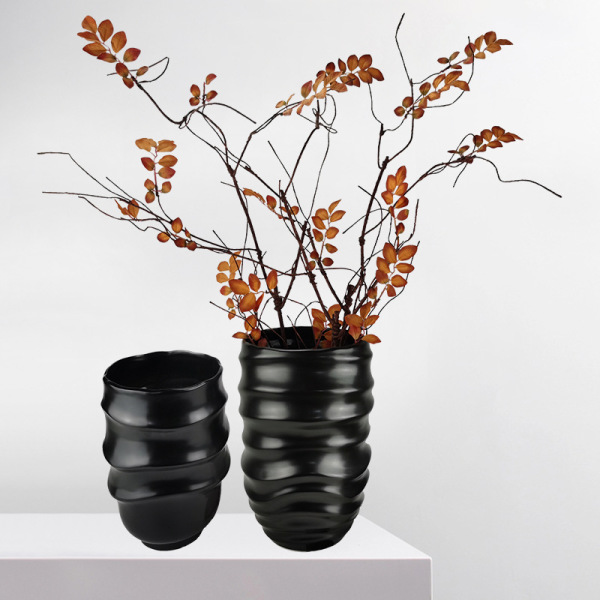Simple floral ornaments ceramic creative white vase 17