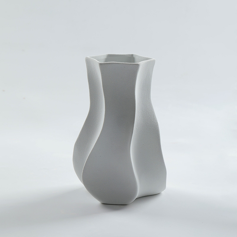 Simple style hexagonal whirlwind large vase living room decoration 15