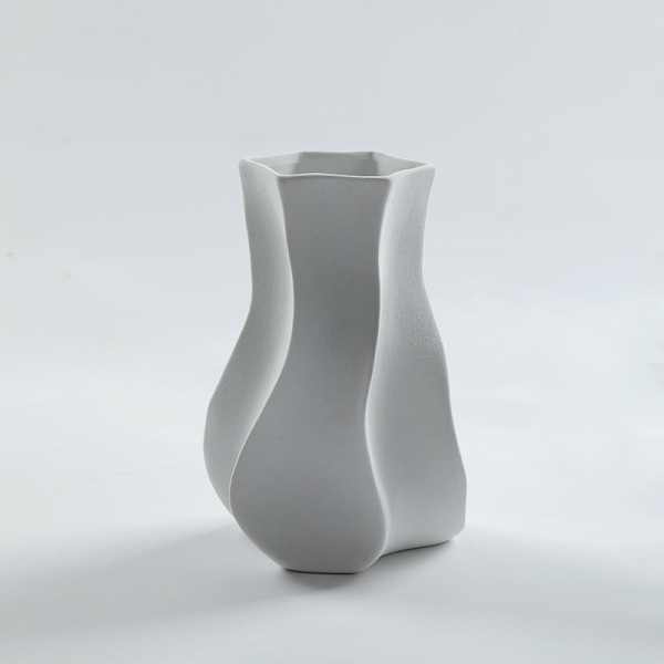 Simple style hexagonal whirlwind large vase living room decoration 15