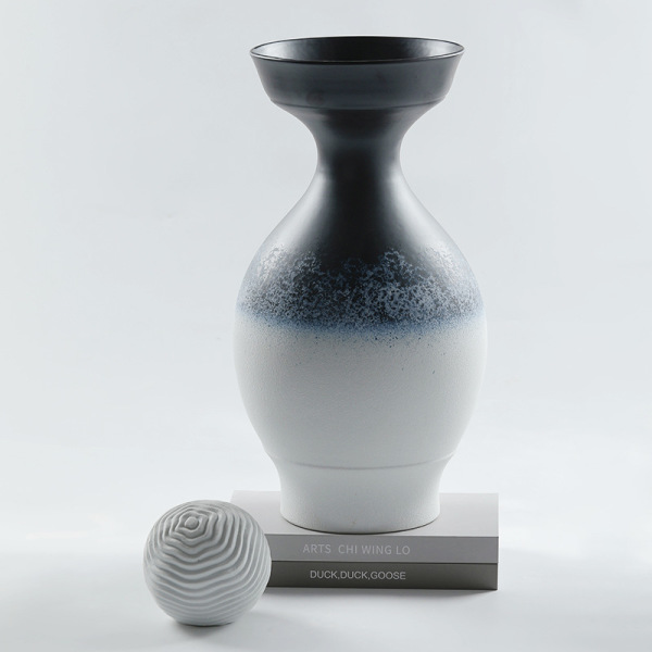 Simple style plain ceramic vase dried flower arrangement 16
