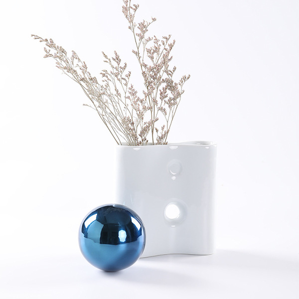 Blue Moon Shape Ceramic Vase Ornament 32