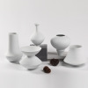 Modern simple ceramic vase jumping knife style white 24