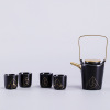 New Chinese style black gold ceramic tea set ornaments teapot set 29
