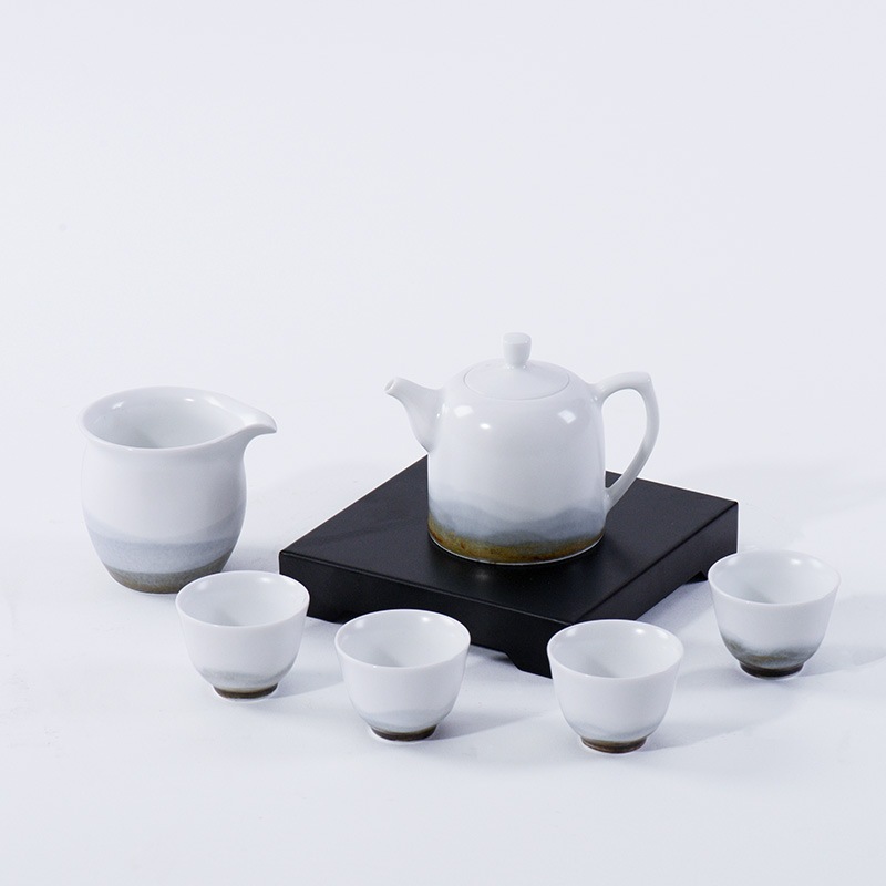 New Chinese style ceramic tea set Golden Bell pot set 30