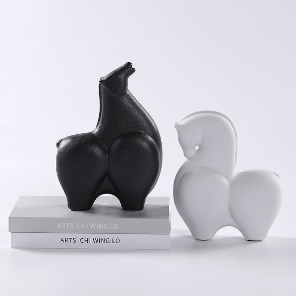 Ceramic horse modern simple creative animal ornaments 41