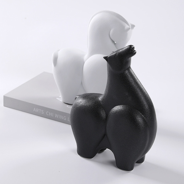 Ceramic horse modern simple creative animal ornaments 41