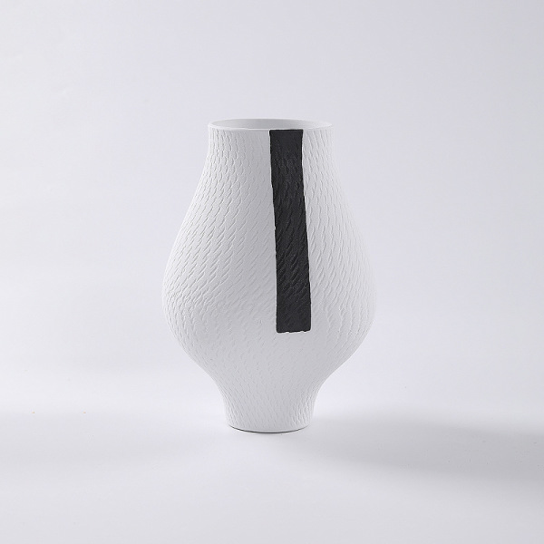 Hammered strip ceramic flower pot creative home decoration 40