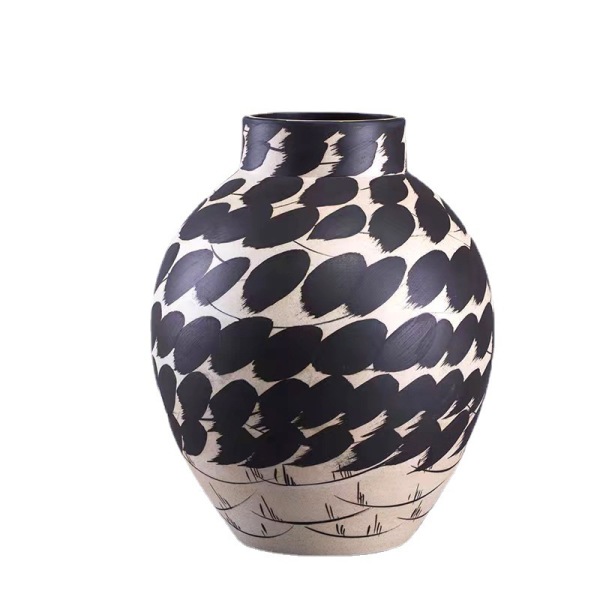 Ink painting vintage ceramic vase ornaments 47