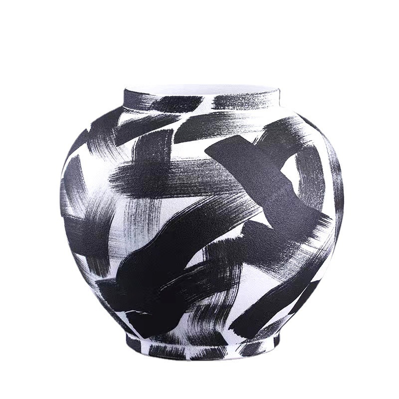Ink painting vintage ceramic vase ornaments 47