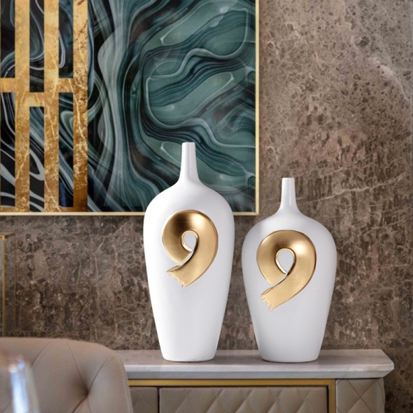 Light luxury electroplating ceramic vase wine cabinet art ornaments 59