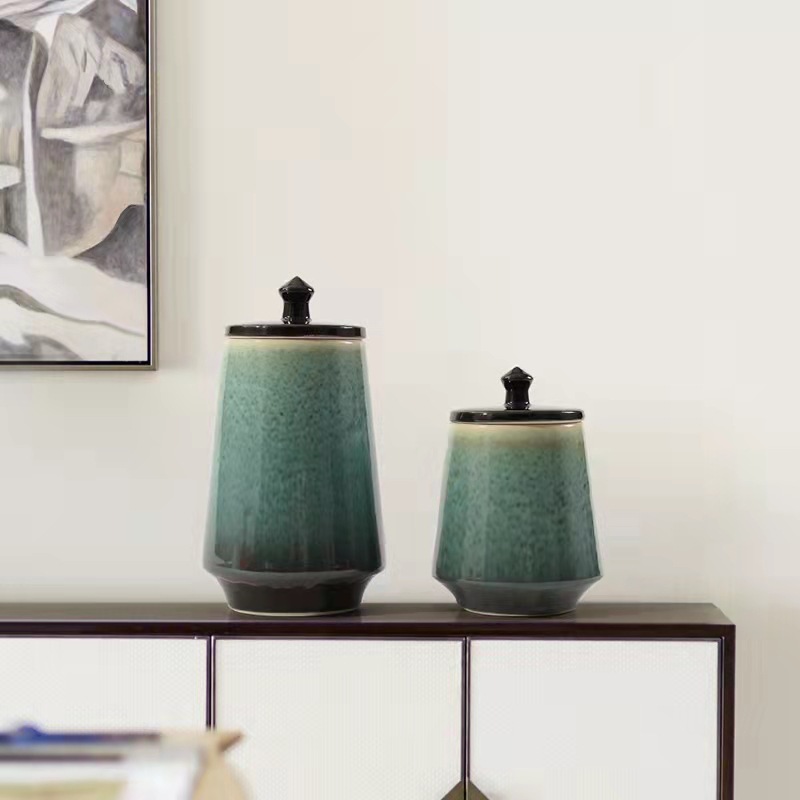 New Chinese modern celadon ceramic jar ornaments 53