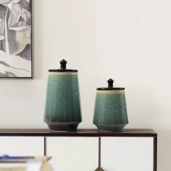 New Chinese modern celadon ceramic jar ornaments 53