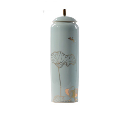 New Chinese style blue and white ceramic lotus ornaments 50