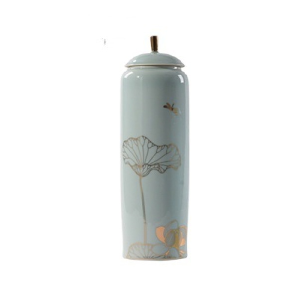New Chinese style blue and white ceramic lotus ornaments 50