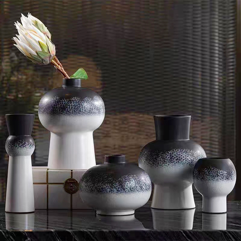 New Chinese style modern light luxury ceramic vase flower ornaments 54