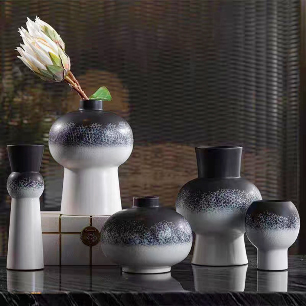New Chinese style modern light luxury ceramic vase flower ornaments 54