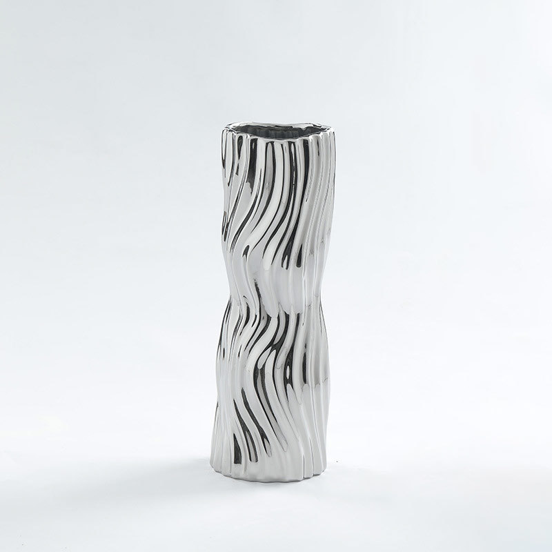 Silver vase creative ceramic ornaments 60