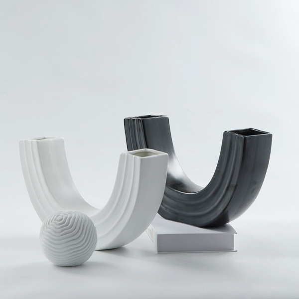 Simple special-shaped creative ceramic vase flower arrangement 39