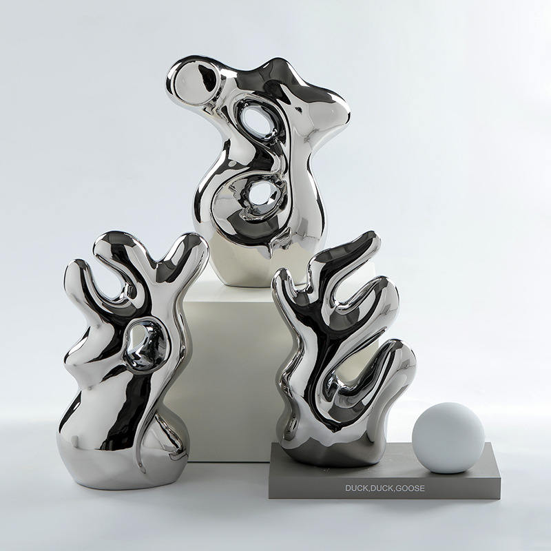 Special-shaped vase electroplating creative ornaments 37