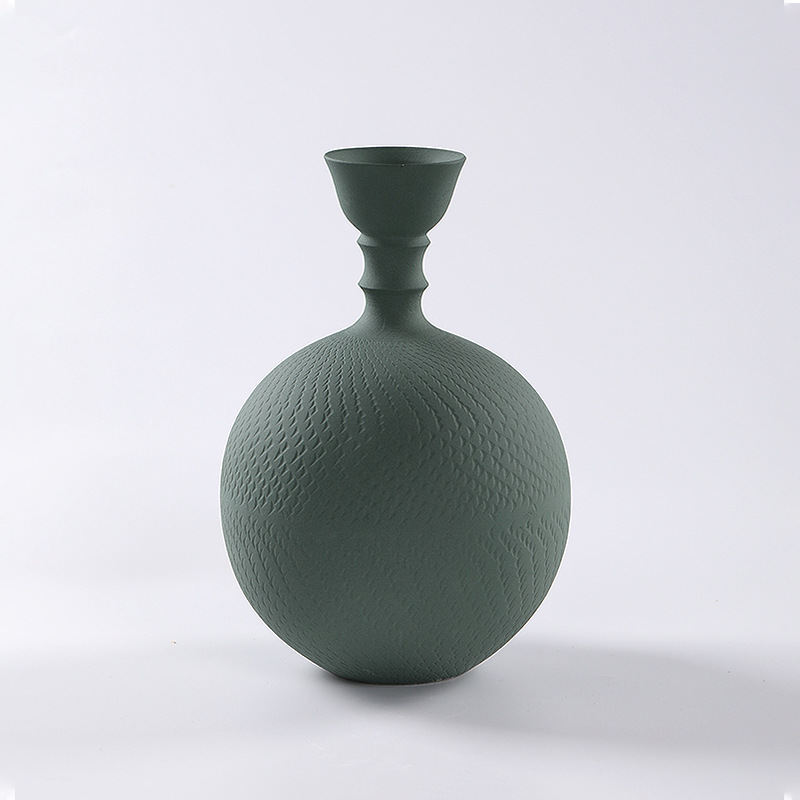 Ceramic vase modern jumping knife style flower arrangement 61