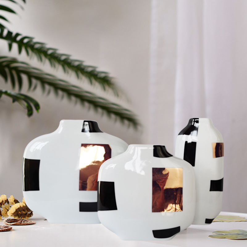 Simple modern creative soft decoration ceramic flower arranger 63